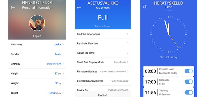 Selkeä mobiilisovellus on hyvä ja tärkeä älykellon kaveri