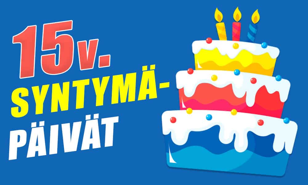 e-villen syntymäpäivät – jo 15 vuotta nettikauppaa!